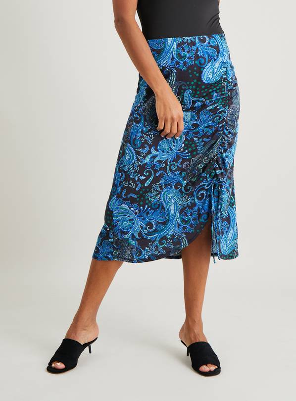 Ruched clearance tie skirt